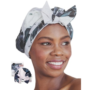 Kitsch Luxury Large Shower Cap for Women – Stripe(Floral)
