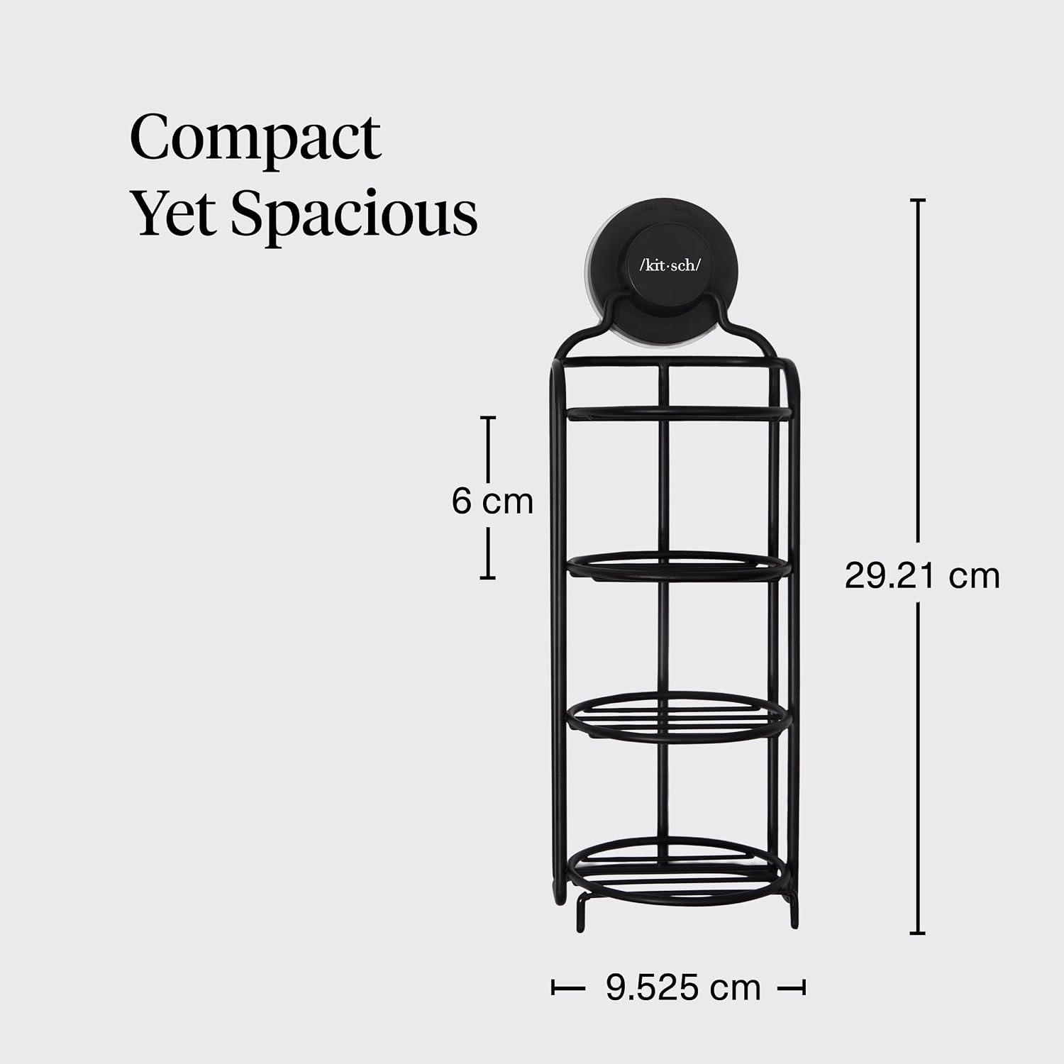 image:imageKitsch Shower Caddy Hanging with Suction Cup