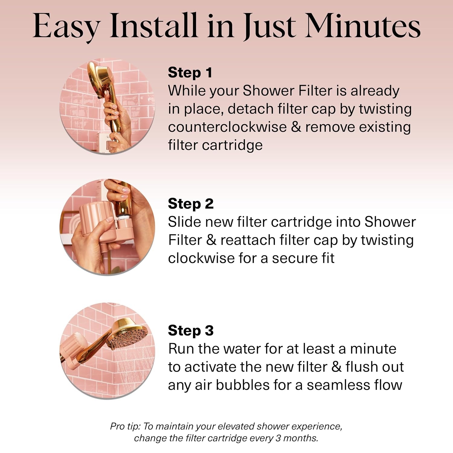 image:imageKitsch Shower Filter Head for Hard Water Filtered Shower Head ChromeWhite