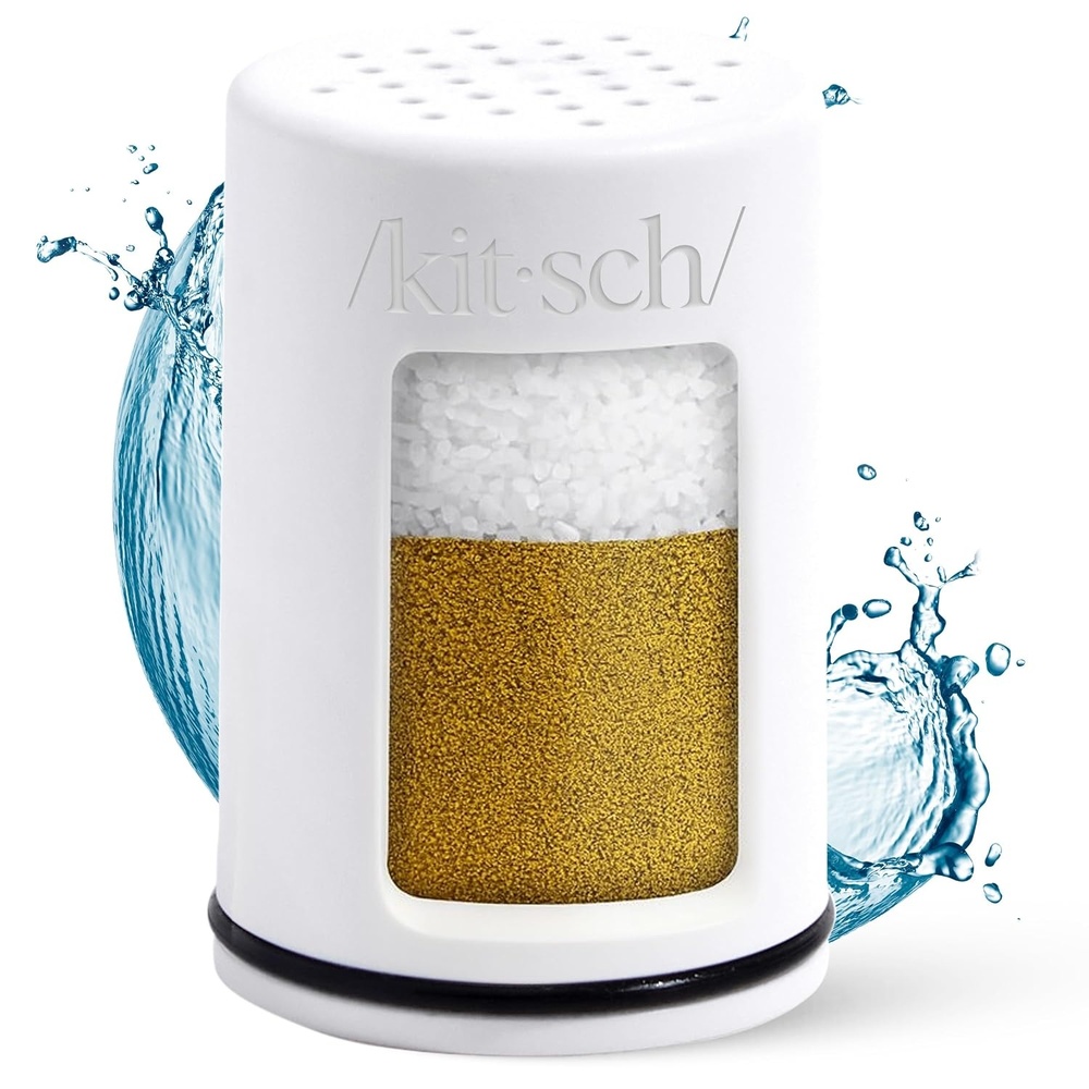 image:imageKitsch Shower Filter Head for Hard Water Filtered Shower Head ChromeWhite