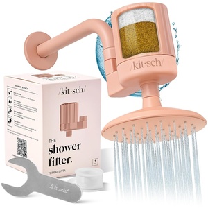 Kitsch Shower Filter Head for Hard Water | Filtered Shower Head – Chrome(Terracotta)